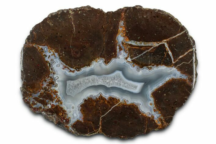 Colorful Polished Thunderegg Half - Nevada #337756